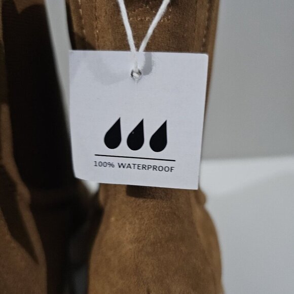 NEW Dolce Vita Hawk H20 Ankle Bootie Womens 10 Brown Suede Chelsea Waterproof - Picture 12 of 14